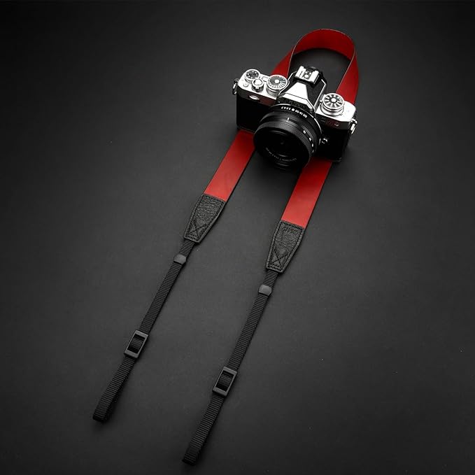 CANPIS Crazy Horse Leather Camera Strap,Vintage Camera Strap,Adjustable Camera Neck Shoulder Strap for Photographers