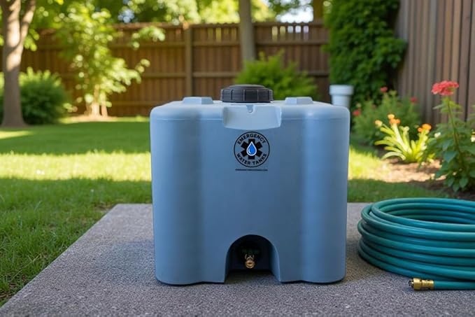 30 Gallon Stackable Emergency Water Storage Tank – Heavy-Duty Water Barrel for Long-Term Drinking Water or Preparedness