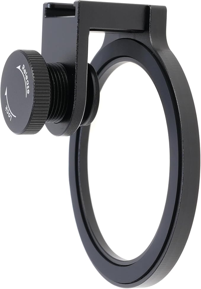 FOTGA Clip-on 67mm Thread Lens Filter Adapter for iPhone 17 14 15 16 Pro Max Smartphone Cell Phone,Cold Shoe Mount for Micrphone/LED Light,Anti-Slip/Anti-Scratch Lock Knob (Filter Adapter)