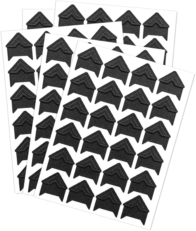120 Pack Photo Corners Self-Adhesive, Picture Corner Stickers for Scrapbooking, Guestbook, Memory Scrapbook (Black)