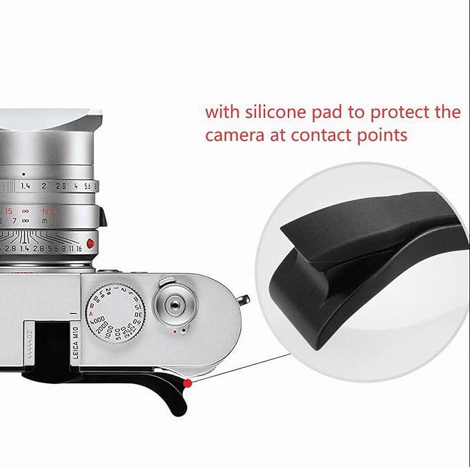 M10P/R-G Thumb Stand Metal Thumbs Up Grip Compatible with Leica M11 M10 M10P M10R M11D M11P Better Balance & Grip Convenience, Camera Black Hand Grip (Black)