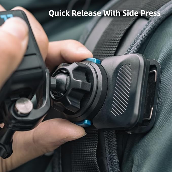 SUREWO 360° Rotation Magnetic Quick Release Backpack Clip Mount Compatible with Gopro Hero 13,12,11,9,8,7,6,5,DJI Osmo Action 6/5 pro/4/3 and More
