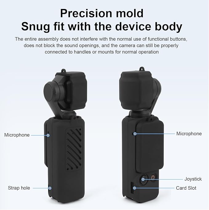 Mechrig All-Round Silicone Protective Case Cover for DJI Osmo Pocket 3, Anti-Scratch, Non-Slip, Shockproof Skin for Camera Body, Lens, Screen, MR79026