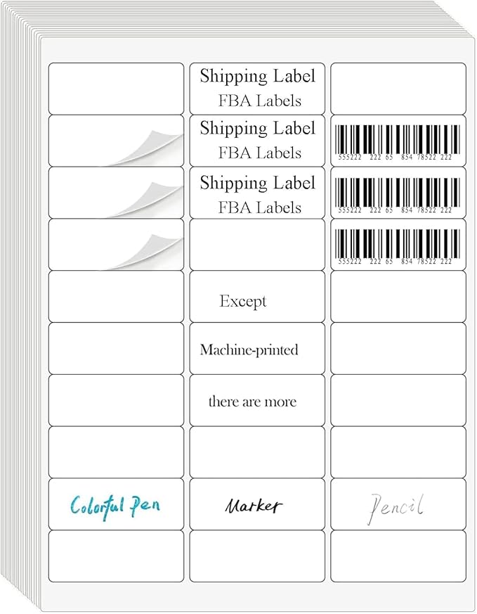 1" x2-5/8 Address Labels, 900 Label Stickers Printable White Address Labels Personalized, for Laser/Inkjet Printing - 30 Per Page (30 Sheets)