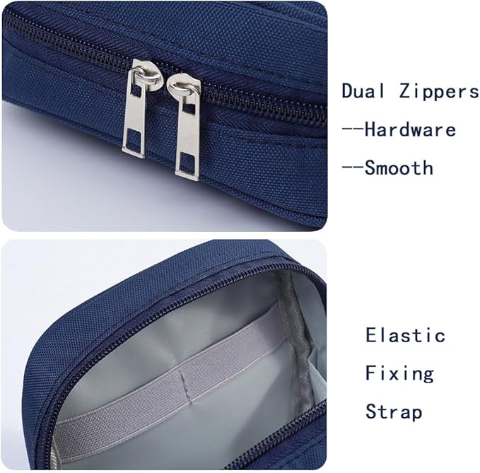 E-Tree Storage Pouch for Small Electronics and Accessories,Tech Bag,Electronic Organizer Case Compatible with MacBook Laptop Charger,Mouse,Cables,Hub,Power Bank,Earphone,Toiletries Cosmetics (Purple)