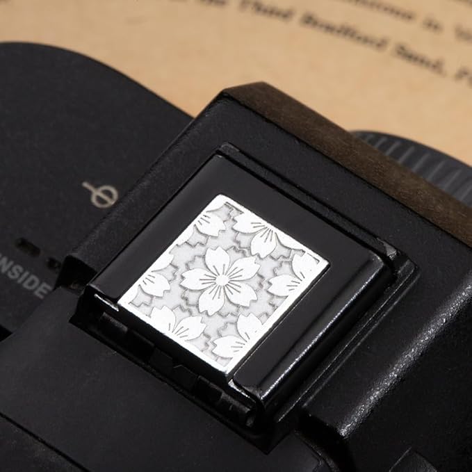 Floral Pattern Camera hot Shoe Cover Shutter Button for Sony A1 A7C A7CR A7CII A7M2 A7M3 A7R4 A7R5 A7S3 A6700 A6600 A6500 (Aluminum Alloy-Hot Shoe Cover)