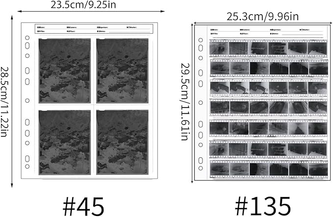 120 Negativess Film Storage Pages 45 Negatives Page Preserver135 Film Negatives Archival Sheet