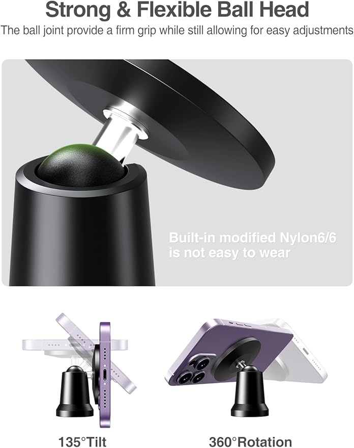 elitehood Dual Magnetic Phone Holder for Gym [20 Strongest Magnets], 360 Rotation Magnetic Gym Phone Mount, for Magsafe Gym Mount Magnet Compatible with iPhone 15 14 13 12 Pro Max Plus Mini