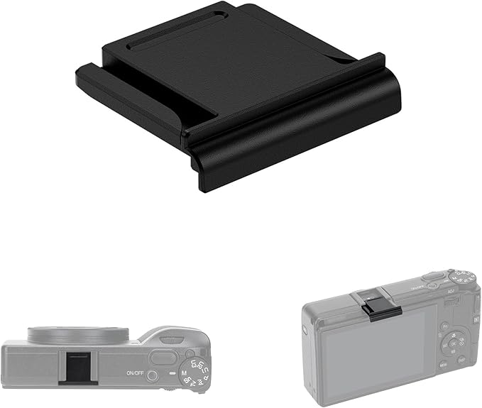 JJC GR IV Hot Shoe Cover Cap for Ricoh GR4 GRIV HDF Monochrome Digital Camera, Aluminum Alloy Shoe Mount Protector with Silicone Pad, Replaces Ricoh GK-2, Anti-Scratches & Dustproof-Black