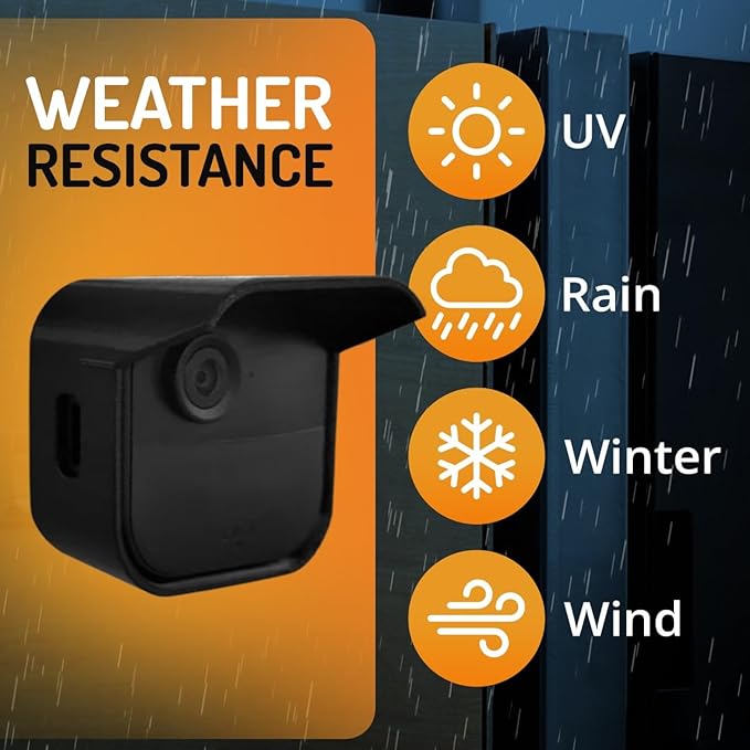 SplashNColor Blink 4 Outdoor Camera Waterproof Cover – Weatherproof Protective Skin Cover for Blink Outdoor 4 – Durable Blink Covers for Outdoors Waterproof - Easy Installation - 2 Pack - Black