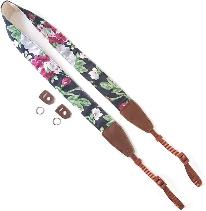 Alled Camera Strap Neck, Adjustable Vintage Floral Camera Straps Shoulder Belt for Women/Men,Camera Strap for Nikon/Canon/Sony/Olympus/Samsung/Pentax ETC DSLR/SLR