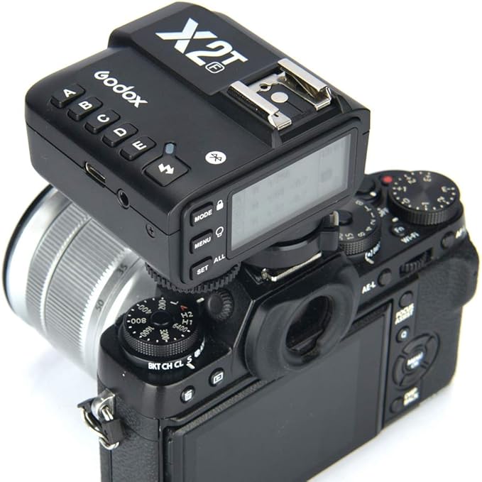 Godox X2T X2T-F Flash Trigger for Fujifilm, with 2.4G TTL HSS 1/8000s Group Function LCD Control Panel Firmware Update, GODOX X2 X2TF X2T F Wireless Flash Trigger Transmitter for Fuji Camera