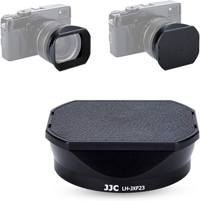 JJC Bayonet Dedicated Metal Lens Hood for Fuji Fujifilm Fujinon Lens XF 23mm F1.4 R,XF 56mm F1.2 R,Replaces Fuji LH-XF23 Lens Hood (Standard Version with a Hood Cap)
