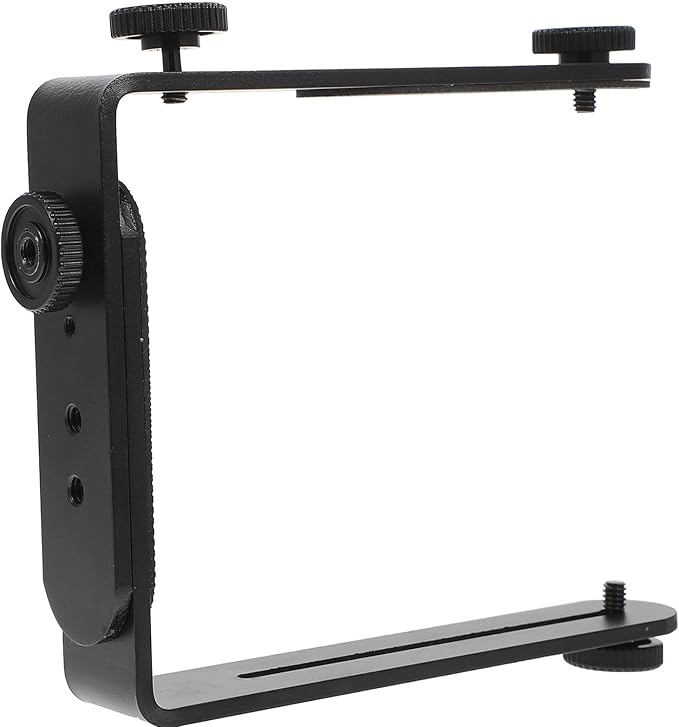 BUGUUYO Metal Camera Holder for DSLR Speedlight and Monopods Screw Compatible Photography Flash Bracket with Nuts Practical Gift for Photographers and Videographers