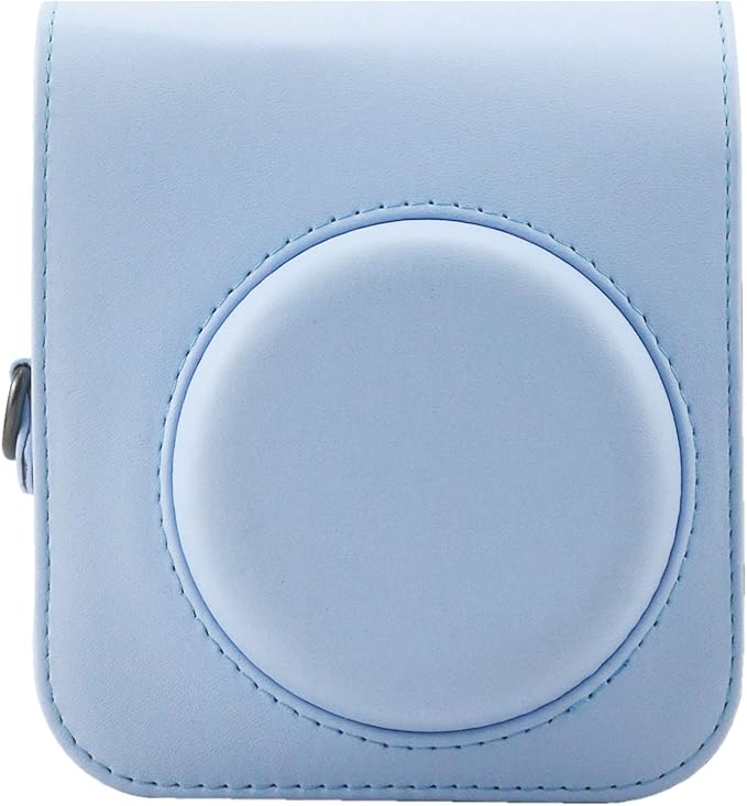 Frankmate Protective Case Compatible with Fujifilm Instax Mini 12 Instant Film Camera with Accessory Pocket and Adjustable Strap (Blue)