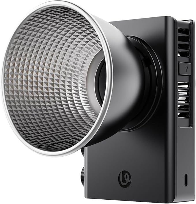 Ulanzi C01 100W COB Lights - PD 3.0 Powered, Led Video Light 2700K-6500K,14500Lx,CRI 96+, Knob Control, Compact & Lightweight (343g), Type-C Power Supply,for Portrait/Studio Lights,Mini Bowens Mount