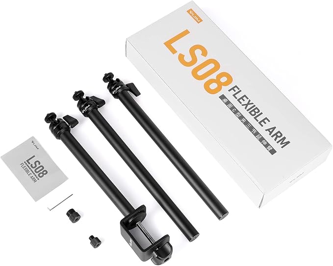 VIJIM LS08 Flexible Overhead Camera Mount Desk Stand, Webcam Stand Microphone Boom Arm Tabletop Photography Videography Live Stream Table clamp Mount