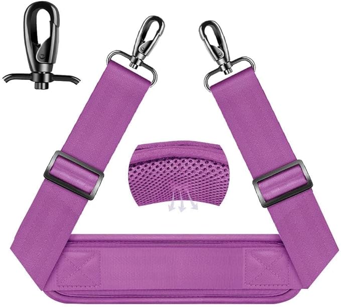 ZINZ 75" Shoulder Strap with Fixed Pad and Dual Balanced Buckles，Purple