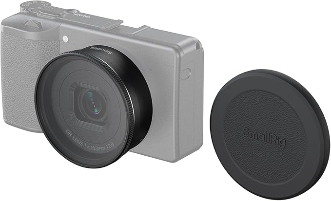 SmallRig UV Filter and Lens Hood All-in-One for RICOH GR IV GRIV with Silicone Protective Cap, Dedicated Sun Hood Reduce Straylight, Multi-Layer Coatings, Scratch Resistant - 5679