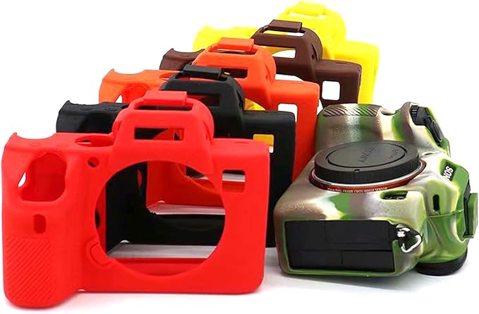 Professional Secure Soft Silicone Camera Case Bag Housing Rubber Body Skin for Sony Alpha A7iii a73 A7R3 A7Riii a7R Mark III a7 Mark III Digital SLR Camera Protective Case (Army Green)