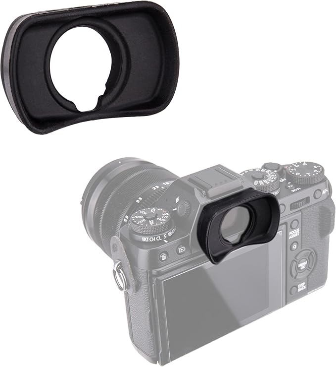 JJC Viewfinder Eyecup Eyepiece for Fuji Fujifilm X-T5 X-T4 X-T3 X-T2 X-T1 X-H1 X-H2 X-H2S GFX 100 GFX 100S GFX 50S and GFX 50S II Camera, Replaces Fuji Fujifilm EC-XT L Eyepiece
