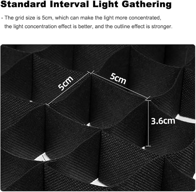 Honeycomb Grid for 80cm/32 Octagonal Softbox - Portable Light Control Grid Compatible (Black, Grid Only)