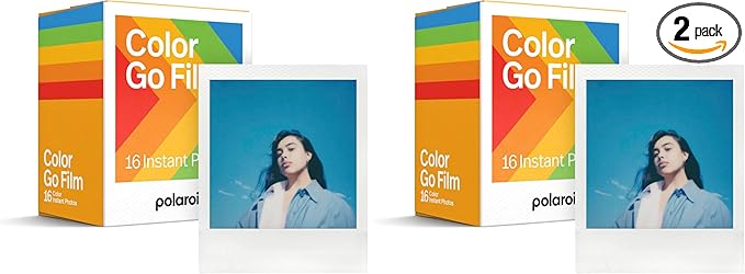 Polaroid Go Color Film - Double Pack (16 Photos) (6017) - Only Compatible with Polaroid Go Camera (Pack of 2)