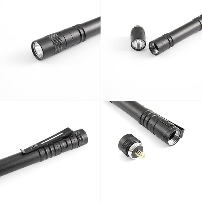 Pen Light, LED Pocket Pen Flashlight, 5 Pcs Small Mini Flashlight with Clip, Inspection Flashlights with 3 Modes for Camping, Outdoor, Emergency
