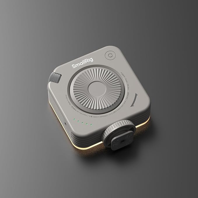 SMALLRIG P96 Neo Mini LED Video Light, Portable Camera Light for Photography, Cold Shoe Light, CRI95+, 2500K-6500K, 1500mAh Battery, Fill Light Accessories for Content Creator, Morandi Gray - 5820