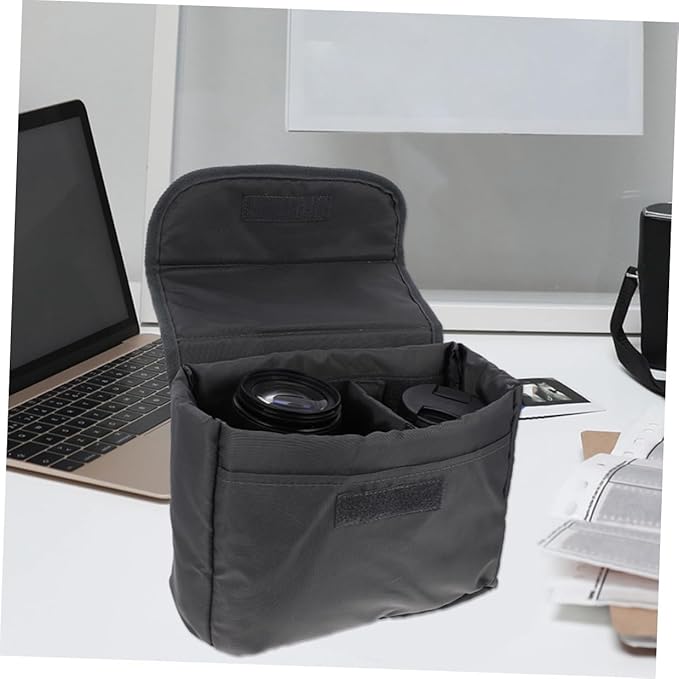 Toddmomy Padded Digital Camera Bag Insert for DSLR and Mirrorless Cameras Compatible with Backpacks for Photographers Blue Large