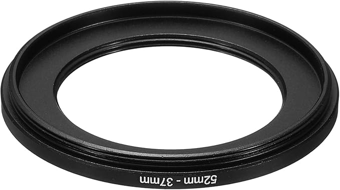 PATIKIL 52mm-37mm Metal Step Down Ring, Camera Lens Filter Adapter Ring Aluminum Filter Adapter Ring for Camera Lenses Hood, Black