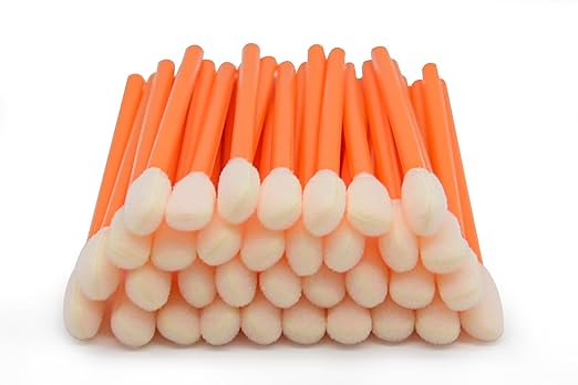 (100 Pcs) 3.66 inch Foam Swab Cleaning Swab Foam Tips Sponge Stick for Inkjet Printer Print Head Camera Optical Lens Optical Equipment (Orange)