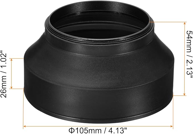 PATIKIL 72mm Camera Lens Hood, Rubber Collapsible Lens Protector Anti-Reflection Blocks Excess Sunlight Enhance Camera Photography for Nikon, for Fujifilm, for Pentax, for Leica