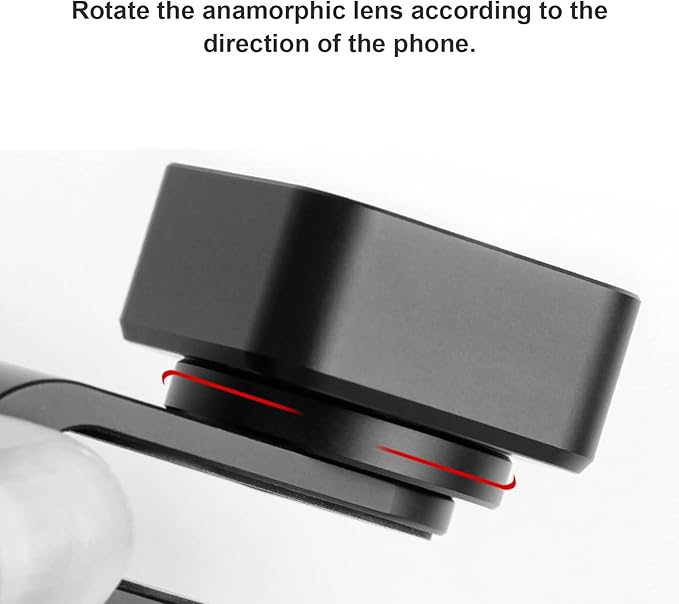 Mobile Anamorphic Lens 1.33X Wide Screen Deformation Lens, Aluminum Alloy Optical Glass, High Definition Video, Easy to Install, for Smart Phones and iOS Pads