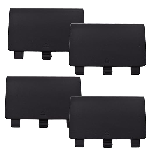 4 Pcs Battery Back Cover for Xbox One/One S/One X Controller[NOT for Xbox Series X/S],Battery Back Shell Covers for Xbox One Controller,Replacement Battery Cover Door Compatible with Xbox One(Black)