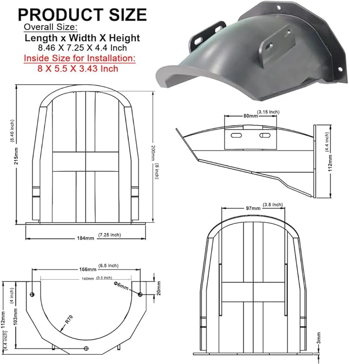 DGQ Outdoor CCTV Camera Top Cover,Weatherproof Glare Protection Cover Sunshade for Suitable for Most Bullets and Dome Security Cameras-Black