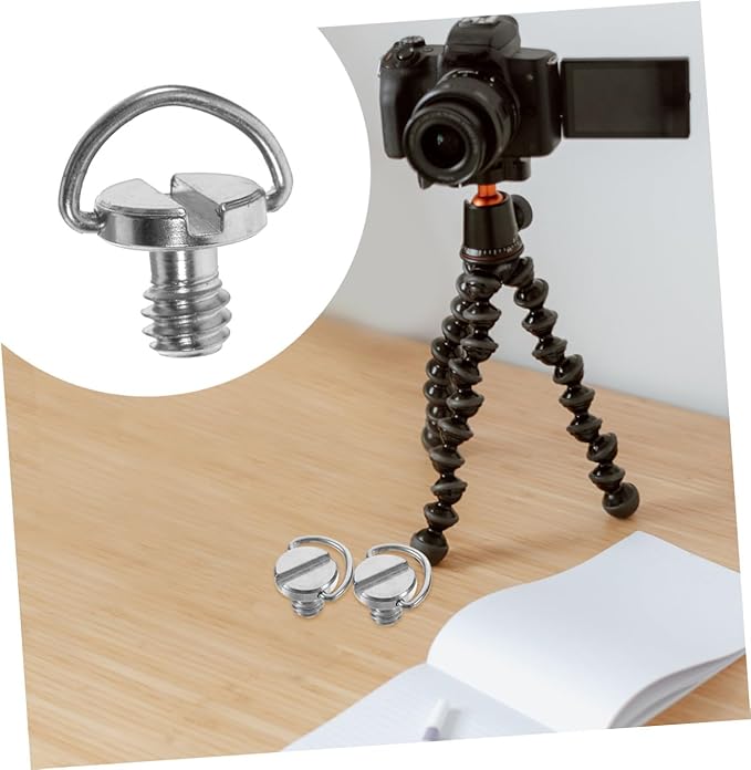 Generic D Ring Camera Mount Screws 1/4 Inch Tripod Adapter Screws for Camera Base