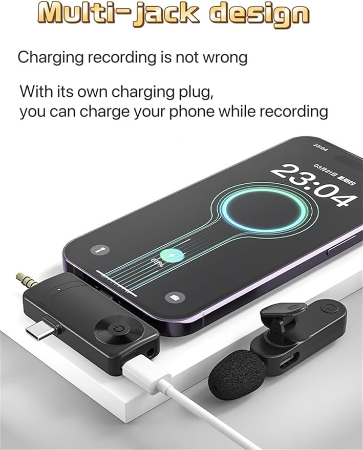3 in 1/Four in one Wireless Lavalier Microphone for iPhone,iPad,Android,Camera,Computer,mini Noise Reduction Recording Mic Ultra-Low Delay,for Vlog/TikTok/YouTube Live Stream (4 Mic)