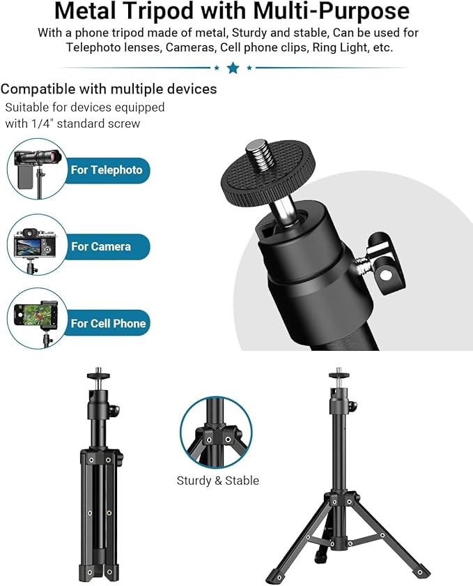 Evil eye 36X Telephoto Lens, High Power HD Telephoto Phone Lens with Tripod and Phone Clip for Android & iPhone, Samsung and Most Smartphone