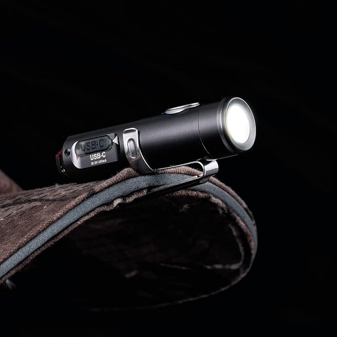 RovyVon A3 Gen 4 Keychain Flashlight- Super Bright 650 Lumens, USB C Rechargeable EDC Flashlight Water-Resistant, Lightweight- Ideal for Everyday Carry, Camping, Hiking, Emergency (Gun Grey)