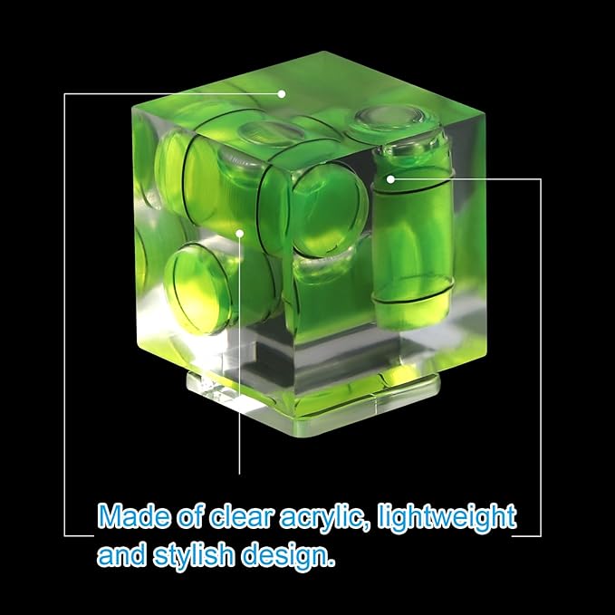 PATIKIL Camera Hot Shoe Cover Level, 3 Axis Hot Shoe Bubble Spirit Level Standard Flashlight Protector Compatible for Nikon for Fujifilm for Pentax Universal DSLR/SLR Camera, Green