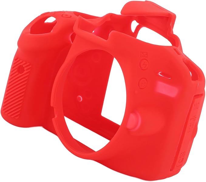 Goshyda Silicone Camera Case for Nikon D3100, Shock Proof Rubber Protective Body Skin Cover Bag for Nikon D3100 (Red)