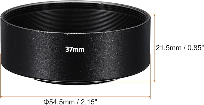 PATIKIL 37mm Lens Hood, Standard Focus Frosted Surface Anti-Reflective Inside Hood for Camera Lens, Black for Nikon, for Fujifilm, for Pentax, for Leica