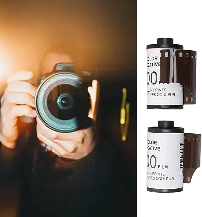 2 Roll 35mm C Color Film, 12 Sheets Each ISO 200, HD Nega Film for 135 Cs, Fine Resolution Roll for Portrait and Fast Action Photography