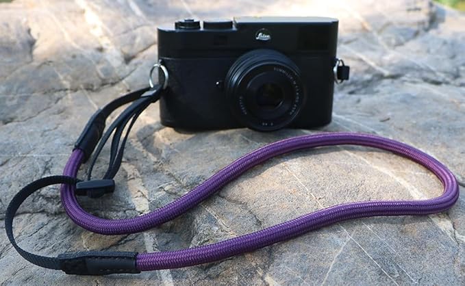 HITHUT Quick Release Camera Neck Strap Shoulder Strap Belt for Mirrorless Digital Cameras Climbing Rope with Quick Release QD Loops Connector with O-Ring Adjustable Length 30-53inch Purple