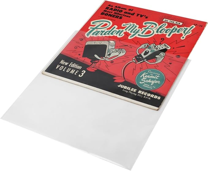 (100-Pack) 10 Inch 78rpm Clear Vinyl Record Outer Sleeves – Heavy-Duty 3 Mil High-Clarity Polyethylene – Flush Cut, Archival-Quality Protection for Album Covers – Shields from Dust, Scratches & Wear