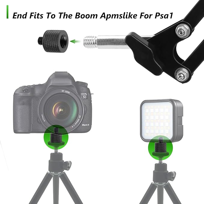2 Pack 3/8" Female to 1/4" Male Screw Adapter Thread for Tripod Accessories Microphone Holder Camera Mount