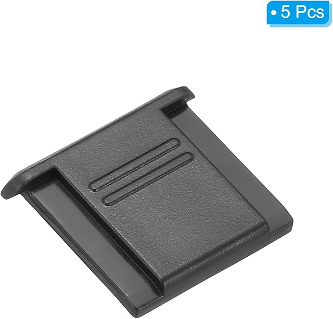 PATIKIL 12mm Universal Camera Hot Shoe Cover Cap, 5 Pack Hot Shoe Cap Hot Shoe Protector Plastic Suitable for Nikon for Fujifilm for Pentax DSLR/SLR Camera, Black