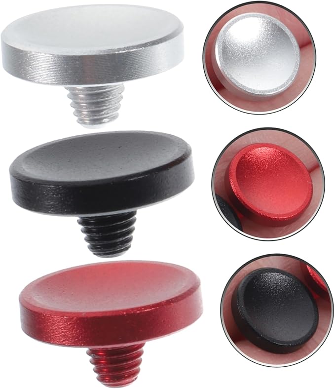 DOITOOL 3pcs Camera Shutter Button Aluminum Alloy Concave Surface Shutter Release Easy Install Camera Accessory