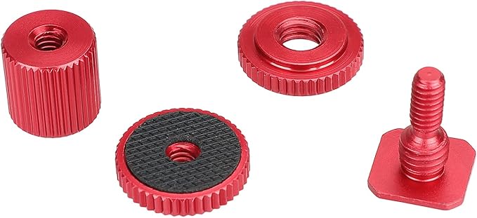CAMVATE Camera Hot Shoe Mount to 1/4"-20 Female Thread Screw Adapter for DSLR Camera Rig (Red) - 3065